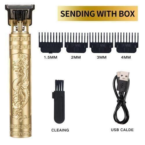 USB Cordless Hair Clipper Trimmer Beard Electric Professional Haircut Dragon Monster Rechargeable ABS Vintage Metal Shaving Machine clippers Wireless Barber