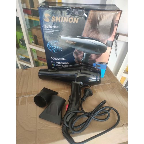 Shinon Professional Hair Dryer 3000 Watts 3 Heat Setting (Hot/Cool/Warm) 2 Speed Setting with Styling Concentrator & Smoothing Nozzle