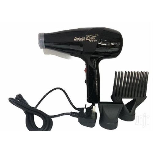 Ceriotti Super GEK 3000 Professional Blow Dry Hair Dryer Black with Powerful 3000W Motor Fast Drying Lightweight Ergonomic Design Salon Quality for All Hair Types | High Power | Fast Drying |