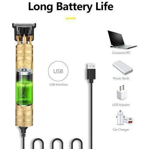USB Cordless Hair Clipper Trimmer Beard Electric Professional Haircut Dragon Monster Rechargeable ABS Vintage Metal Shaving Machine clippers Wireless Barber