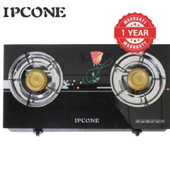 IPCONE 2 Gas Cooker 02 Glass Top Double Burner Gas stove【flowers pattern random】gas cooker 【hot】gas cooker/stove gas cooker cooking gas cooker burner gas cooker stainless