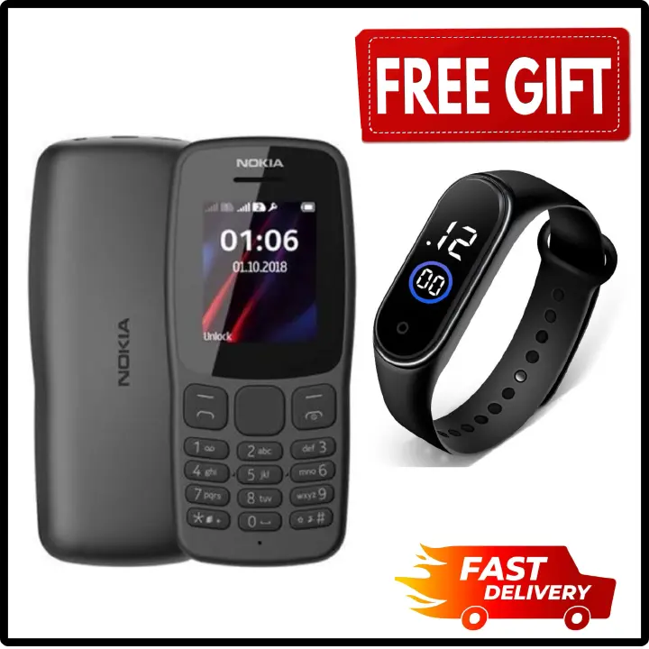 Nokia 105 4G Original (Dual SIM) Long-lasting battery Mobile Phone 800 mAh 1.77`` Dual SIM Cards Unlocked Cheap Durable Brand New Phone Classic Feature phone kabambe/ Featured phone katululu