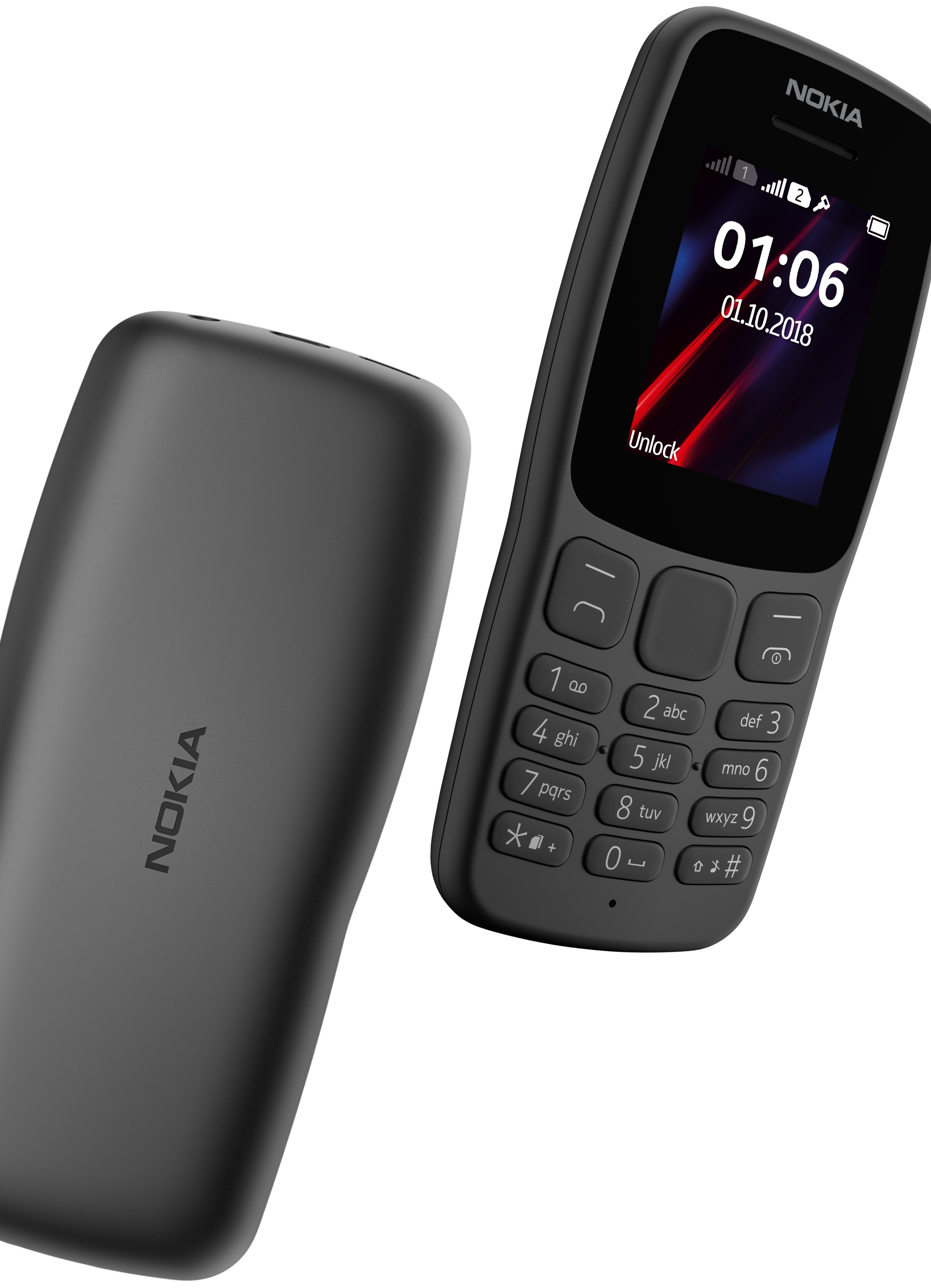 Nokia 105 4G Original (Dual SIM) Long-lasting battery Mobile Phone 800 mAh 1.77`` Dual SIM Cards Unlocked Cheap Durable Brand New Phone Classic Feature phone kabambe/ Featured phone katululu
