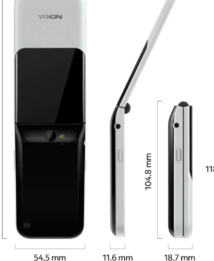 Nokia 2720 Flip Mobile, Mobile Phone, Dual Screen, Equipped with 4G Internet - Long Battery Life - Compact and Strong Dual Sim Card 4 GB Internal Memory, 512 MB RAM, kabambe/katululu/mulika mwizi/