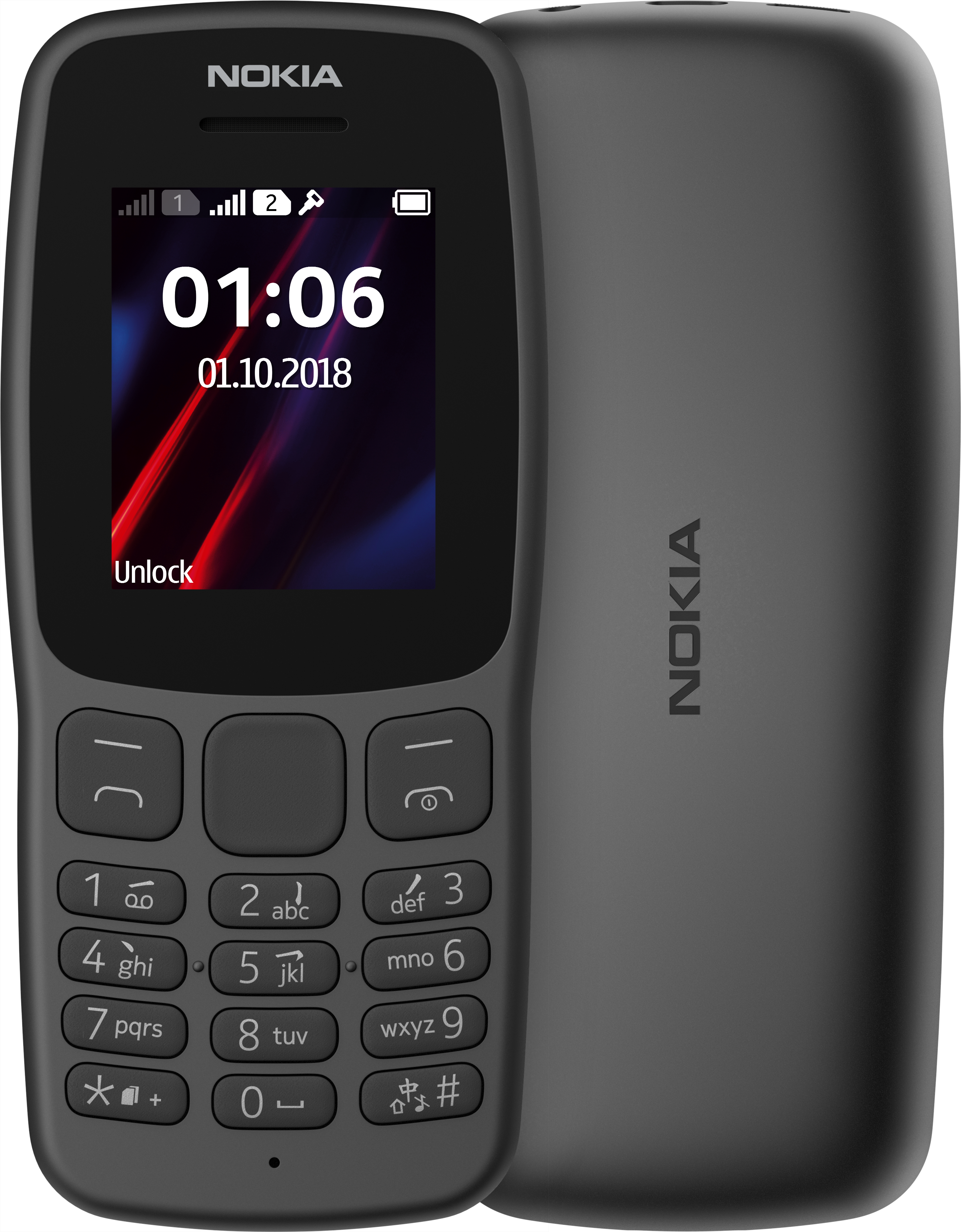 Nokia 105 4G Original (Dual SIM) Long-lasting battery Mobile Phone 800 mAh 1.77`` Dual SIM Cards Unlocked Cheap Durable Brand New Phone Classic Feature phone kabambe/ Featured phone katululu