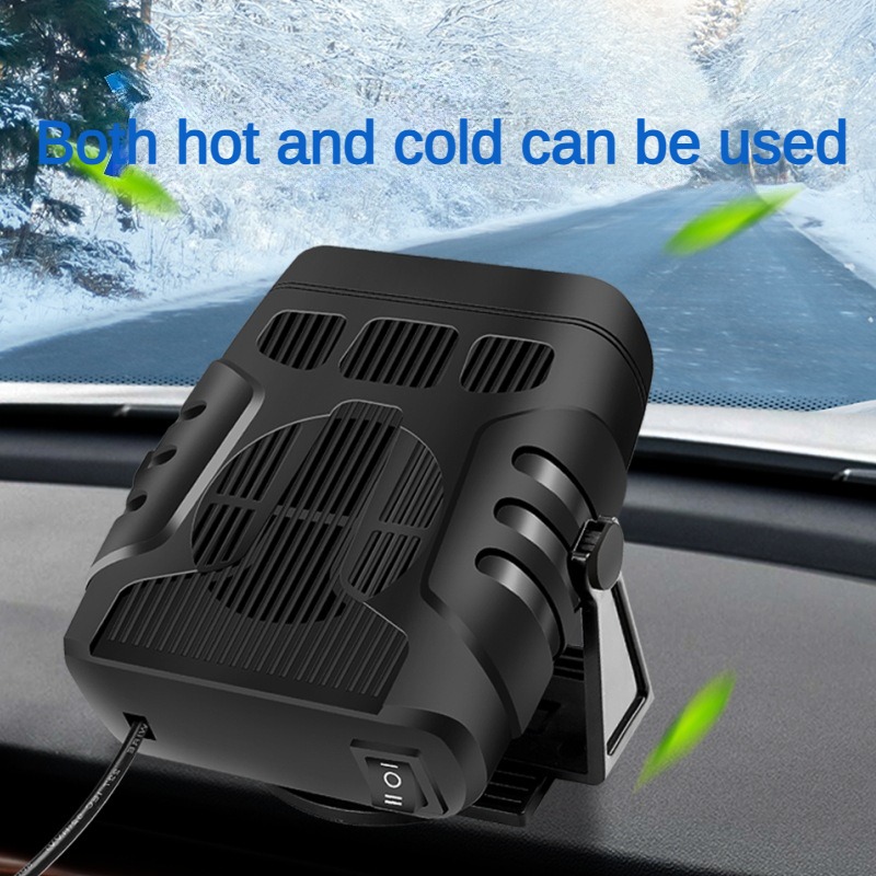 Universal 12V/24V Powered Heater — Vehicle-Specific Electric Fan & Warmer. Features Dual Hot and Cold Air Modes, Supporting Both Defogging and Defrosting.