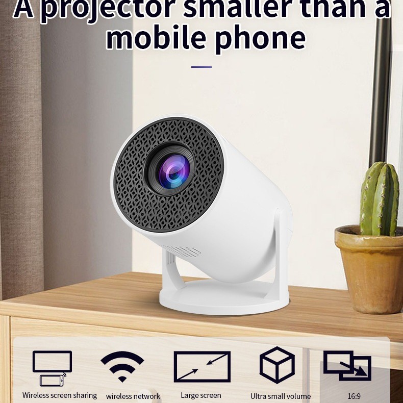 New M5 Home Smart Mini Portable Projector — USB-Powered, HD, Wireless, Mobile-Compatible