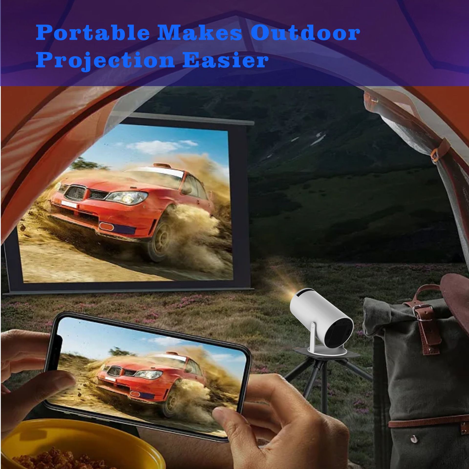 Portable Mini LED Projector 1080P HD Video Projector for Home Cinema Movie Gaming Bedroom