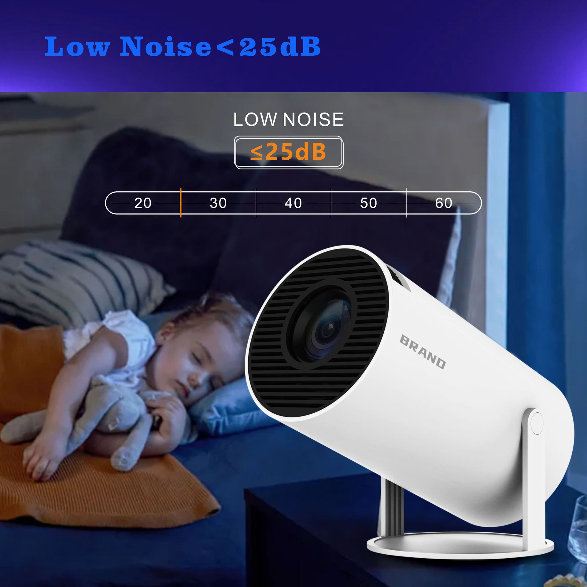 Portable Mini LED Projector 1080P HD Video Projector for Home Cinema Movie Gaming Bedroom
