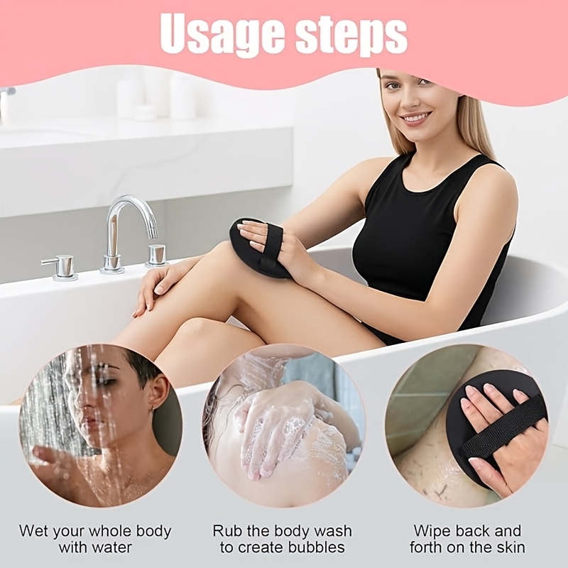 4Pcs Silicone Body Scrubber Set, Exfoliating Bath Brush with Massage & Deep Cleaning Function, Shower Scrubber Tool for Back, Body Care Accessories for Home Bathroom