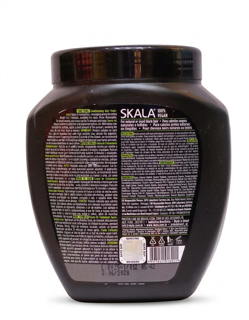 SKALA BRASIL ACACHO NADOS 2in1 Hair Treatment Cream+Leave In, DEFINITION and SHINE with ACTIVATED CHARCOAL and OIL BLEND,ARGAN,COCONUT and PATAUA 1000g