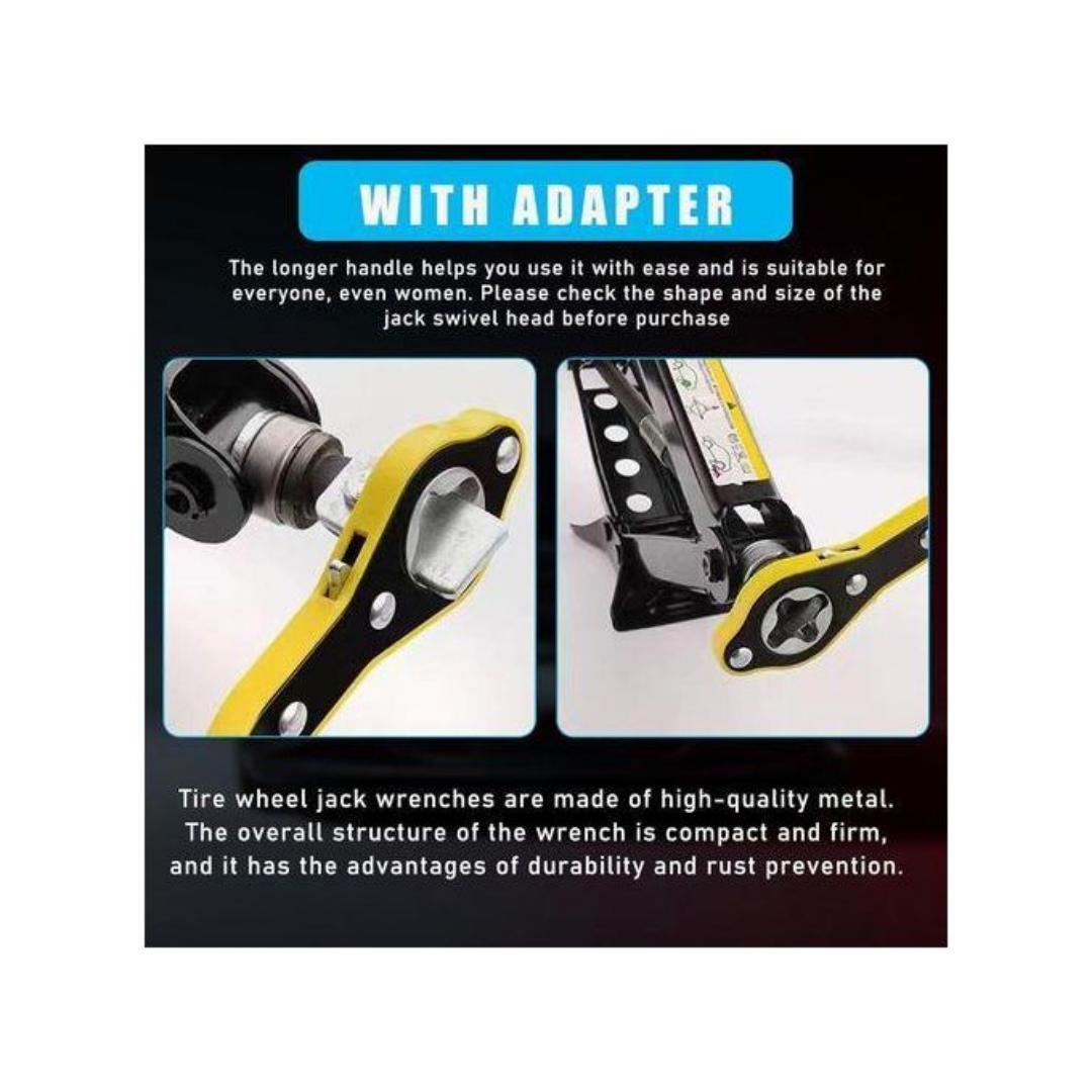 Heavy-Duty Scissor Jack with Wrench – Car Lifting Tool