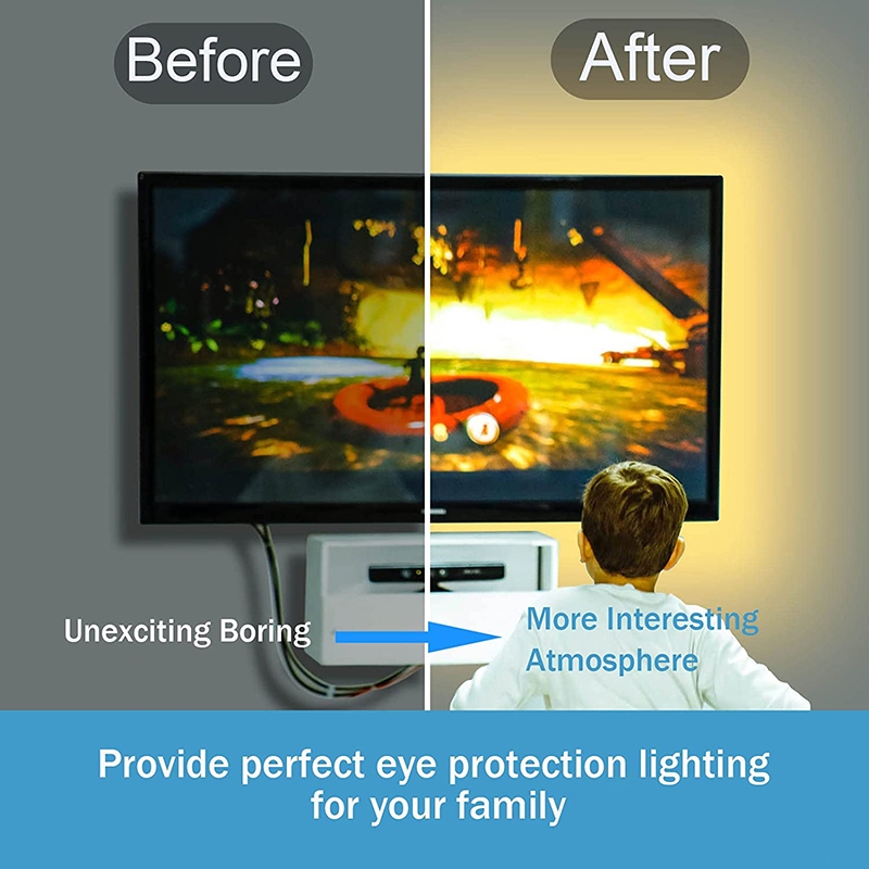 DC 5V USB LED Strips light White/Warm White Tira TV Background Lighting Tape Home Decor Lamp 2m