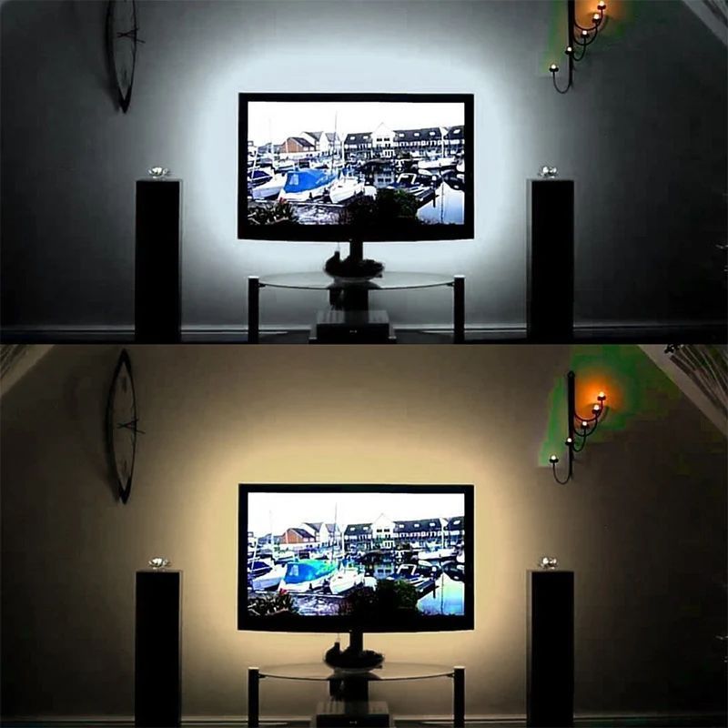 DC 5V USB LED Strips light White/Warm White Tira TV Background Lighting Tape Home Decor Lamp 2m