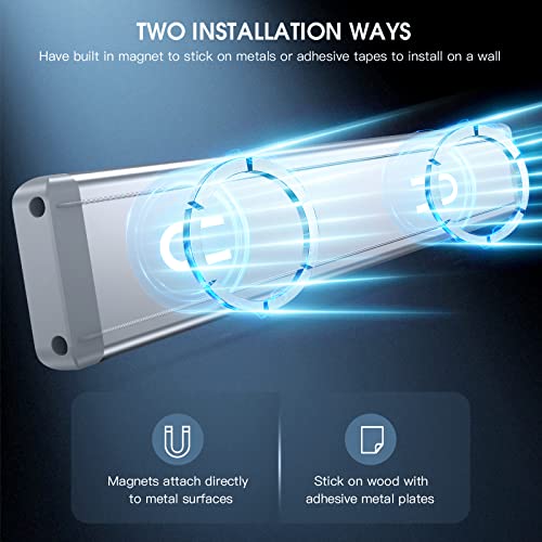 14.7-inch (approx. 37.3 cm) under-cabinet lighting, 2-piece rechargeable motion sensor indoor lamp, 5-level dimmable magnetic wardrobe light, wireless countertop lamp for kitchen, stairs, and corridor