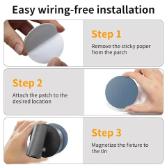 USB Rechargeable Magnetic LED Touch Wall Light Wireless Cabinet Spotlight Night Light