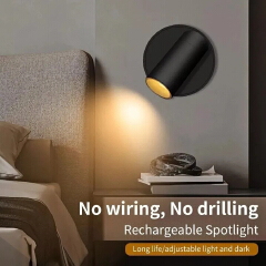 USB Rechargeable Magnetic LED Touch Wall Light Wireless Cabinet Spotlight Night Light