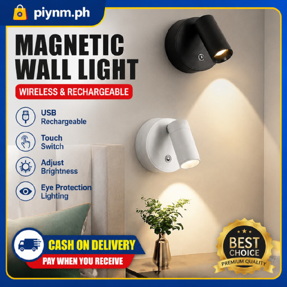 USB Rechargeable Magnetic LED Touch Wall Light Wireless Cabinet Spotlight Night Light