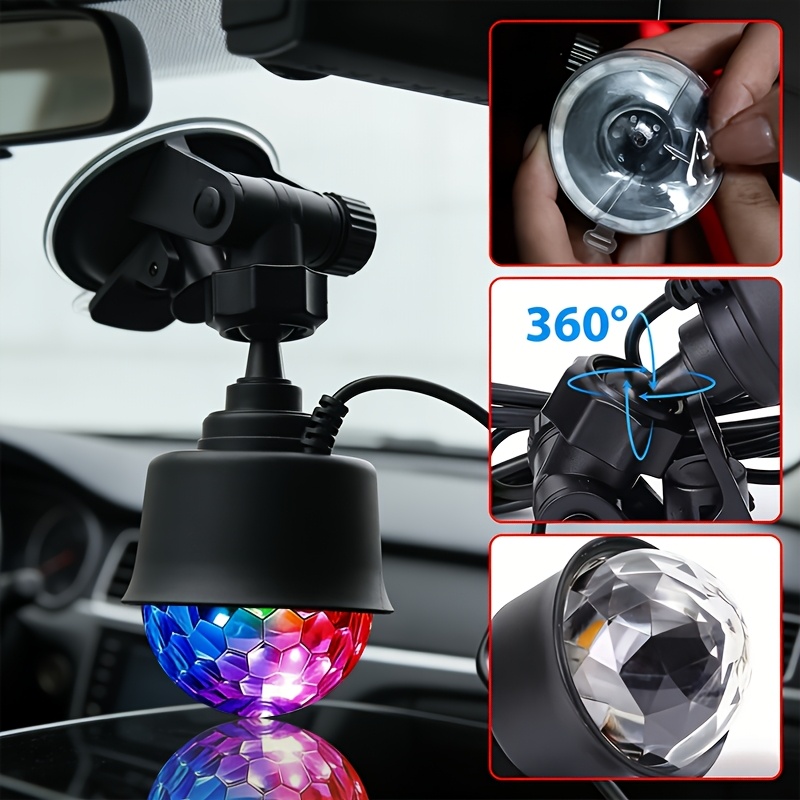 RGB Lights 1 Pack USB Disco Projector Light, Cool LED Mini Disco Mood Light, That Change with The Music, Usb-Powered for Convenience And Ease, Perfect for Family Dinners, Parties, And Birthday Celebra