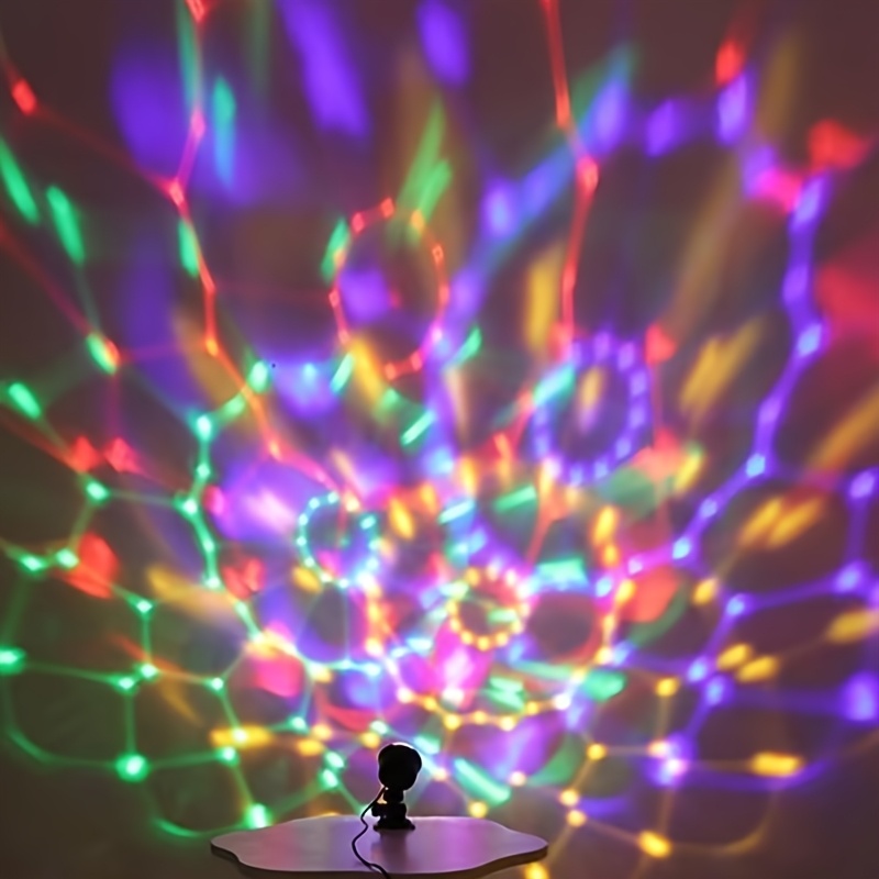 RGB Lights 1 Pack USB Disco Projector Light, Cool LED Mini Disco Mood Light, That Change with The Music, Usb-Powered for Convenience And Ease, Perfect for Family Dinners, Parties, And Birthday Celebra