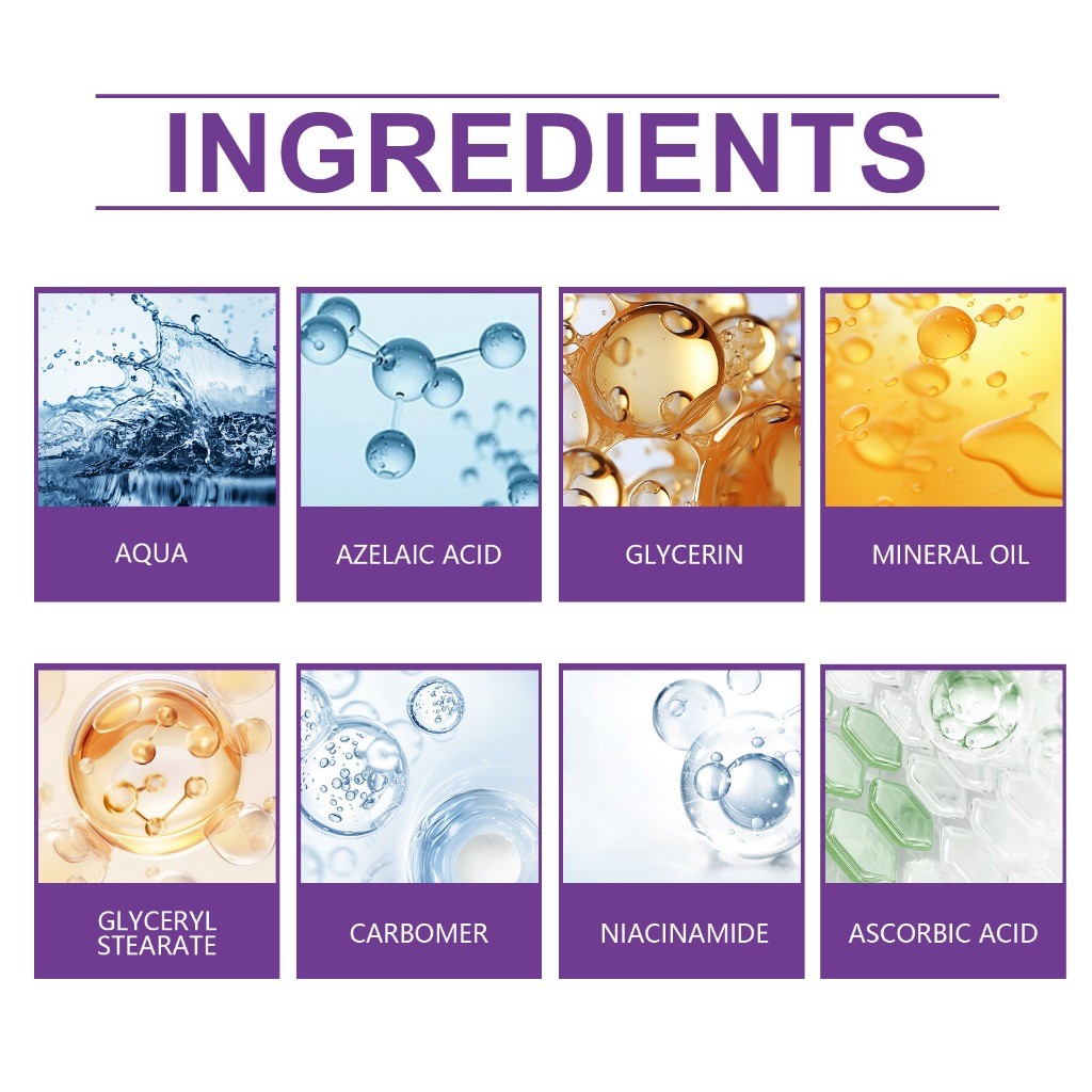 12% Azelaic Acid Cream Acne Treatment Pimple Scars Remover Repair Skin Redness Discoloration