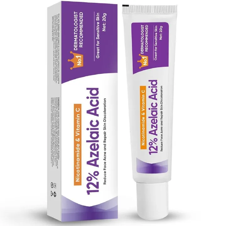 12% Azelaic Acid Cream Acne Treatment Pimple Scars Remover Repair Skin Redness Discoloration