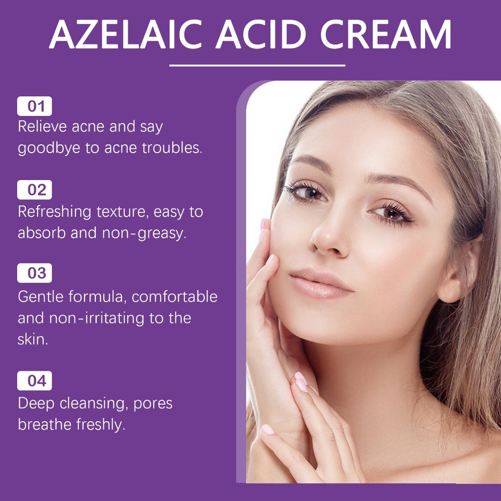 12% Azelaic Acid Cream Acne Treatment Pimple Scars Remover Repair Skin Redness Discoloration