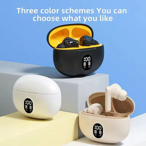 Best Arrived Wireless Bluetooth Earphones BT5.3, Deep Bass Earbuds With Battery Display,Long battery Headphones, Wireless Bluetooth Earpods With 4-H Playtime, Touch Control Earplugs For Smart Phone