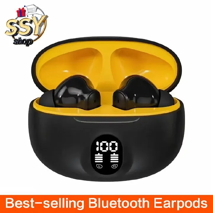 Best Arrived Wireless Bluetooth Earphones BT5.3, Deep Bass Earbuds With Battery Display,Long battery Headphones, Wireless Bluetooth Earpods With 4-H Playtime, Touch Control Earplugs For Smart Phone