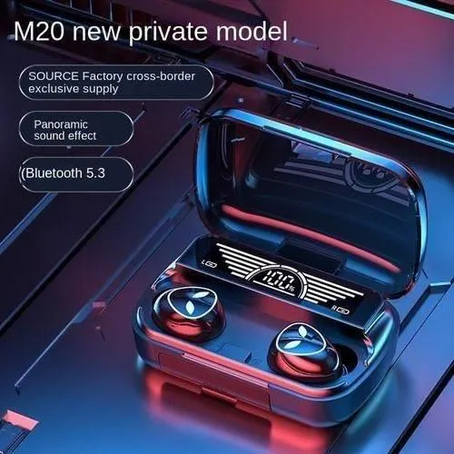 Original M20TWS Wireless Bluetooth Earphone,Quality Earpods,Bass Earbuds,Sports Earphones,Headphones, Mini True Wireless Stereo Earpods, Noise Cancelling Earbuds With LED Digital earPods Display