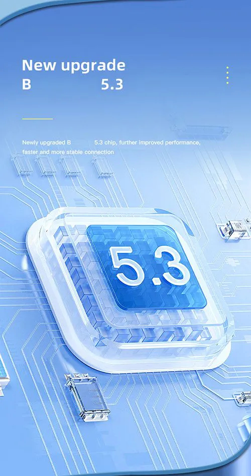 Best Arrived Wireless Bluetooth Earphones BT5.3, Deep Bass Earbuds With Battery Display,Long battery Headphones, Wireless Bluetooth Earpods With 4-H Playtime, Touch Control Earplugs For Smart Phone
