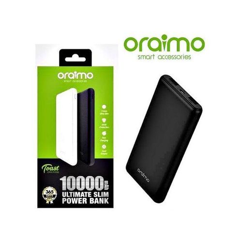 DEALS!Oraimo Traveller Power Bank 30000mAh 27000mAh 20000mAh 10000mAh 12W Smart Fast Charging Slim Portable Power Bank type C Charging universal Compatibility Powerbank with overcharge protection