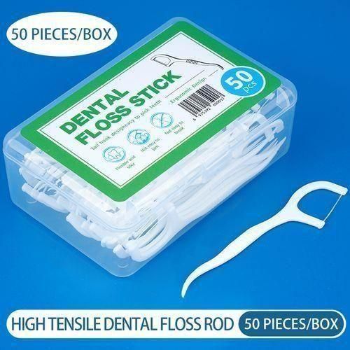 Dental Floss Picks with Carry Case – High-Tension Thread & Toothpick 2-in-1, Durable Floss, Dual Purpose,Portable Storage Box, Perfect for Daily Use