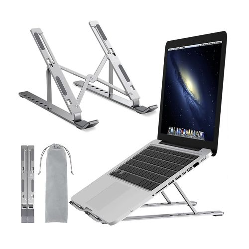 New Laptop Accessories Mounts Arrival Foldable Aluminium Alloy/ABS Plastic Laptop Stand Portable Notebook Support Base Holder Adjustable Riser Cooling Bracket for Laptop & Tablet