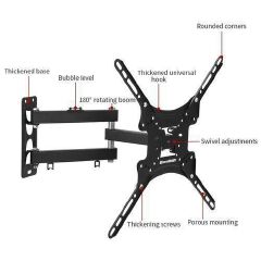 TV Wall Mount TV Stand 14″-55″ Steel Material Fixed - Swivel Solid Wall Black Quality product rotating wall bracket 14 inch to 55 inch support affordable HDL-11