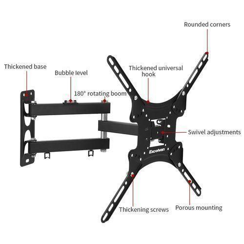 TV Wall Mount TV Stand 14″-55″ Steel Material Fixed - Swivel Solid Wall Black Quality product rotating wall bracket 14 inch to 55 inch support affordable HDL-11