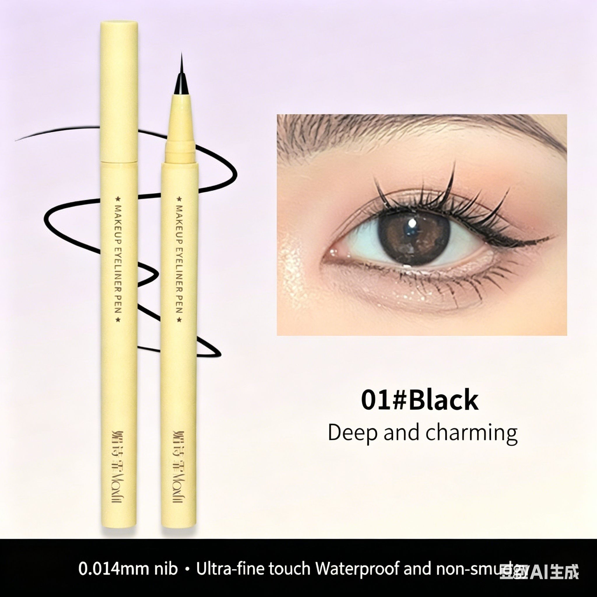 MeishiFei Steel Tube Mascara Lengthening Curling Waterproof Sweatproof Long Lasting Natural No Clumping