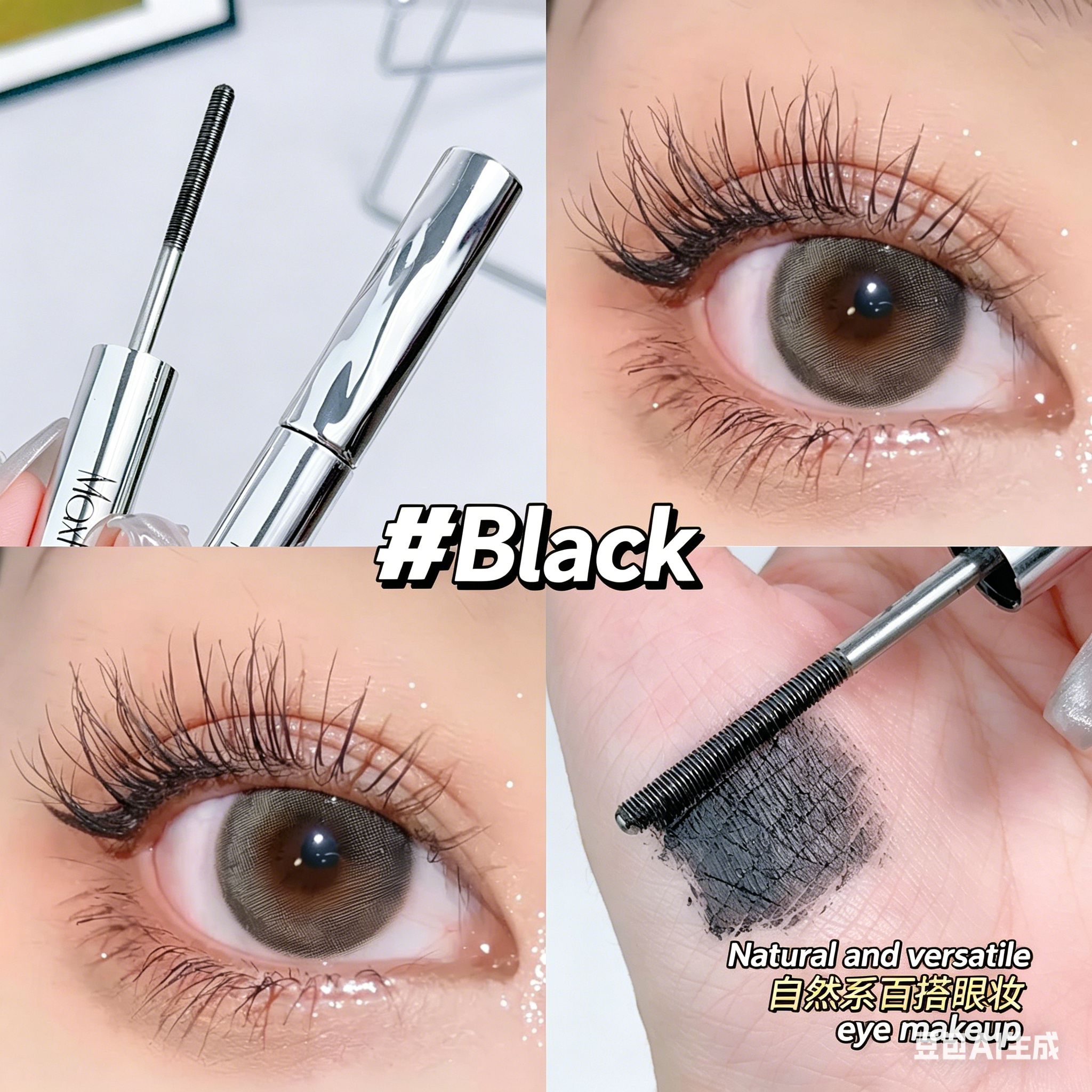 MeishiFei Steel Tube Mascara Lengthening Curling Waterproof Sweatproof Long Lasting Natural No Clumping
