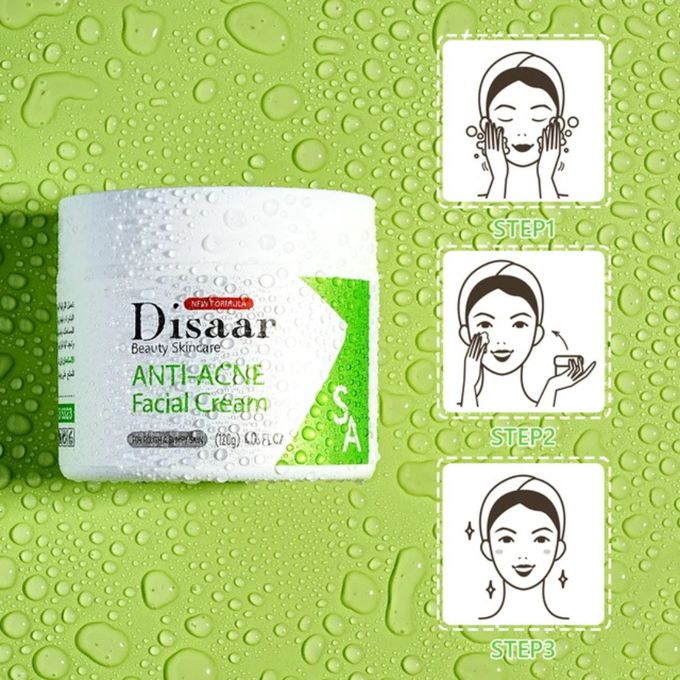 Disaar Anti Acne Facial Cream 120g Whitening Repair Moisturizing Face Cream Fade Acne Marks Oil Control Soothing Anti Inflammatory Hydrating Smooth Clear Skin Treatment For Women And Men