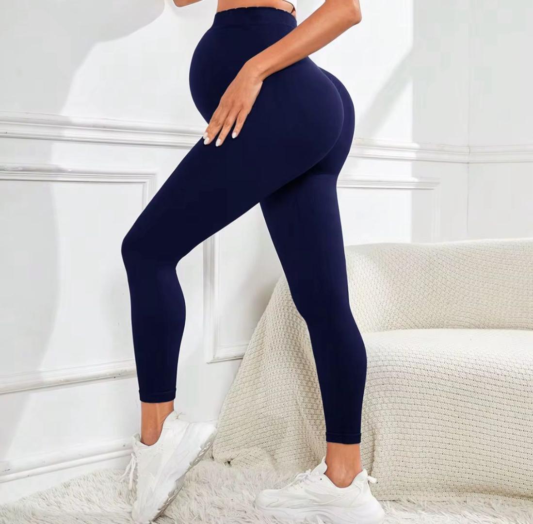 Navy blue pregnant friendly ladies tights
