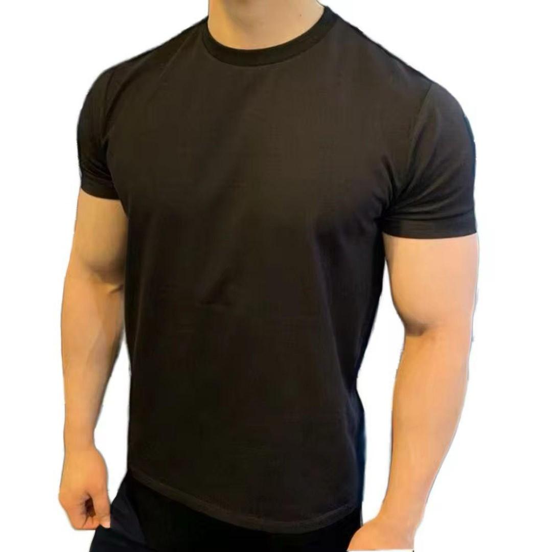 Plain Black Unisex Cotton Tshirts