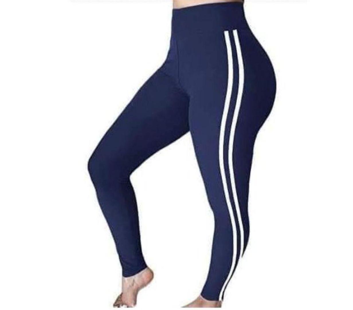 Navy Blue Stripped Ladies Cotton Tights