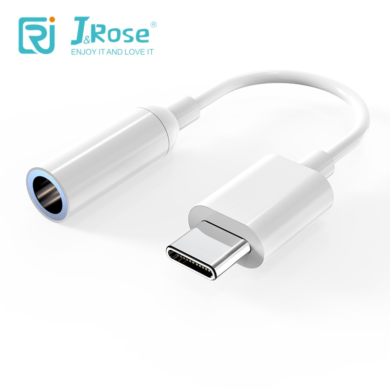 J&Rose New Upgrade TYPE-C to 3.5mm Adapter, Lossless Sound Quality, Type-C to Headphone Jack Converter, Easy Connection, Plug and Play for Smartphones, Tablets, Laptops