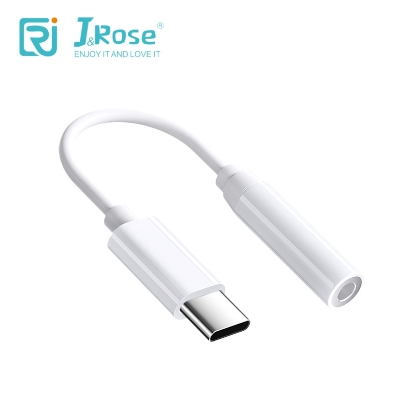 J&Rose New Upgrade TYPE-C to 3.5mm Adapter, Lossless Sound Quality, Type-C to Headphone Jack Converter, Easy Connection, Plug and Play for Smartphones, Tablets, Laptops