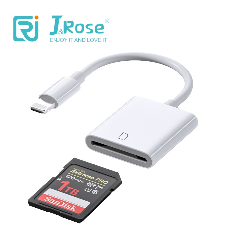 J&Rose TYPE-C to SD Card Reader for Phone Tablet Laptop, Type-C Memory Card Adapter, Support 170MB/s 1TB Extreme PRO SD Card, USB 3.0 High-Speed Plug and Play