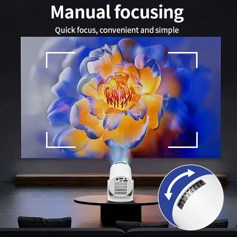 2026 New HY300 Projector with WiFi6 & BT5.0 Portable Beamer Android TV 1080P/4K Support Auto Keystone Smart Proyector HD Home Cinema Video Movies Video Game Projection