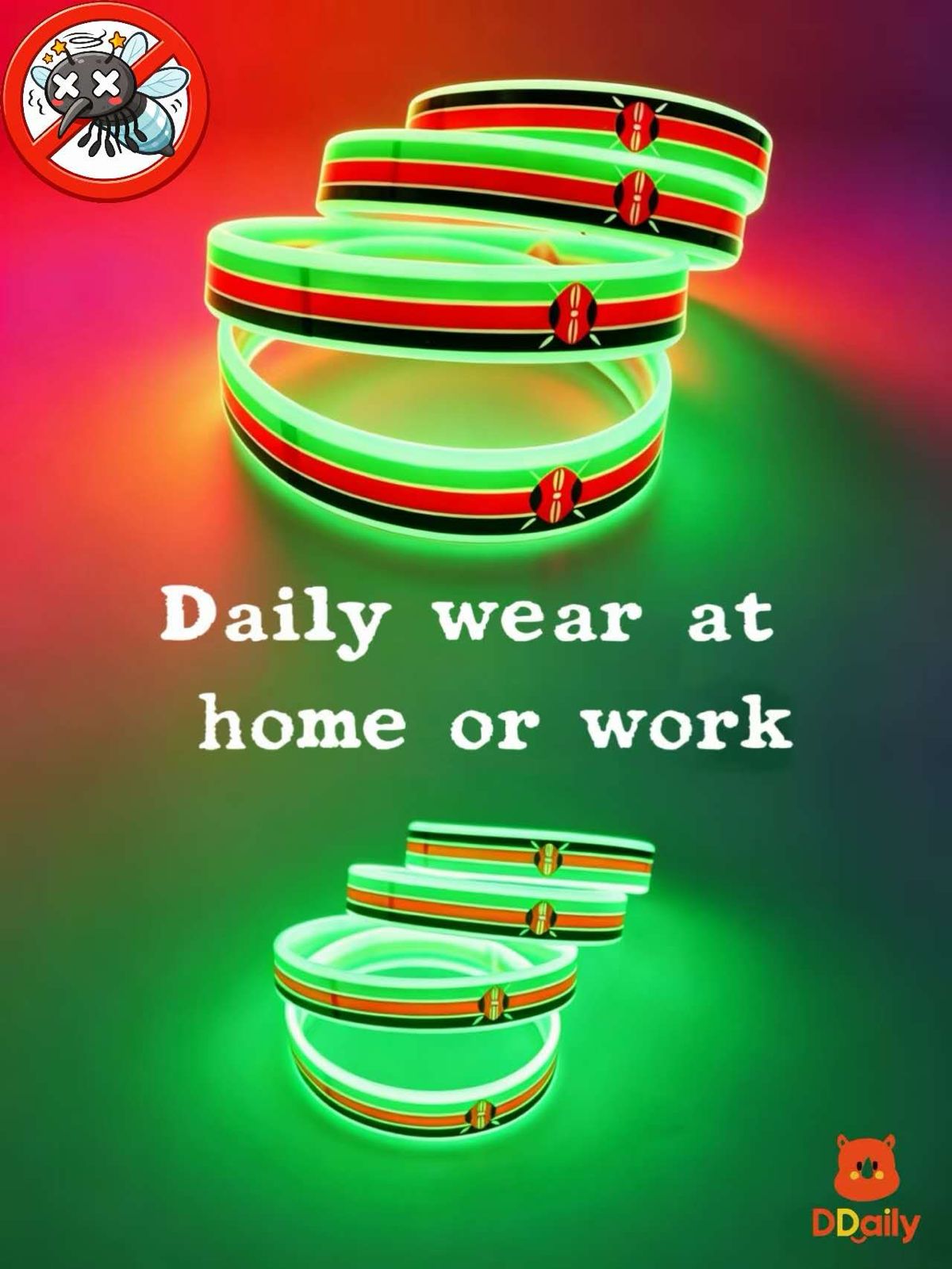 Mosquito Repellent Wristband -Mosquito Repellent Bracelet – Long Lasting DEET-Free Anti Mosquito Band for Outdoor Camping, Fishing, Hiking & Daily Use