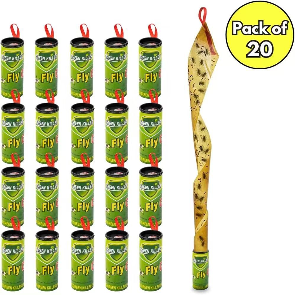 Strong Sticky Fly Trap Paper Roll Fly Catcher Killer Mosquito Insect Trap Indoor Outdoor