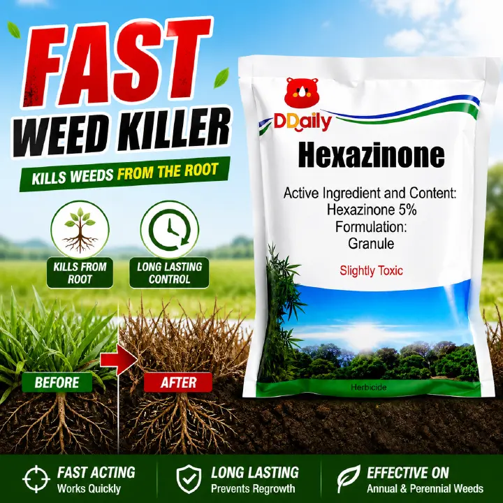 Powerful Weed Killer Fast Acting Hexazinone Herbicide Kills Weeds from Root Long Lasting