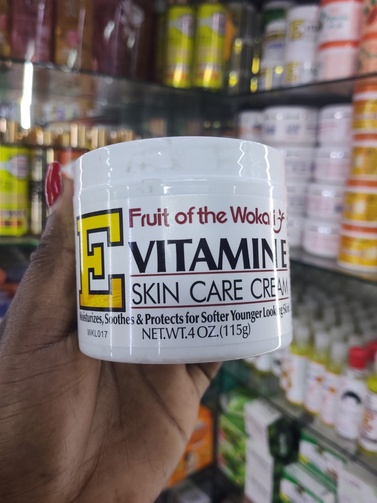 Original Fruit of the Wokali Vitamin E Skin Care Cream 115g – Moisturizing and Nourishing Face & Body Cream